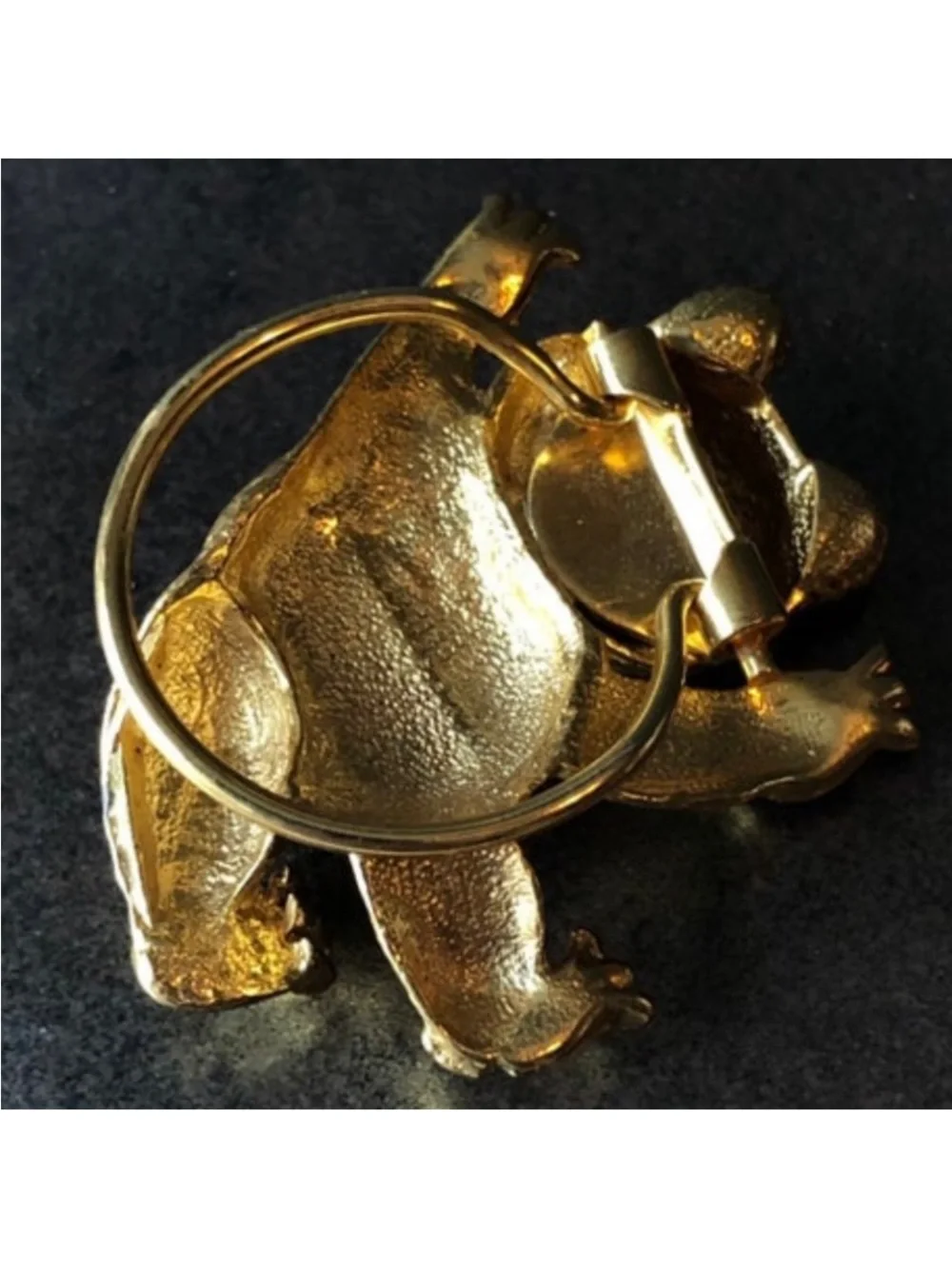Gold Panda Scarf Ring – Luxe Gold Tone Accessory